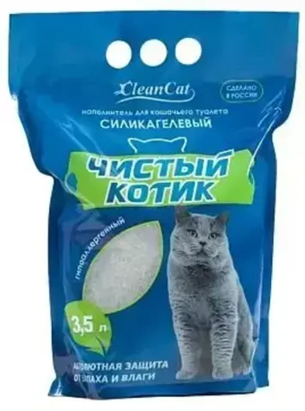 Наполнитель Чистый котик 3,5л Силикагель колотый
