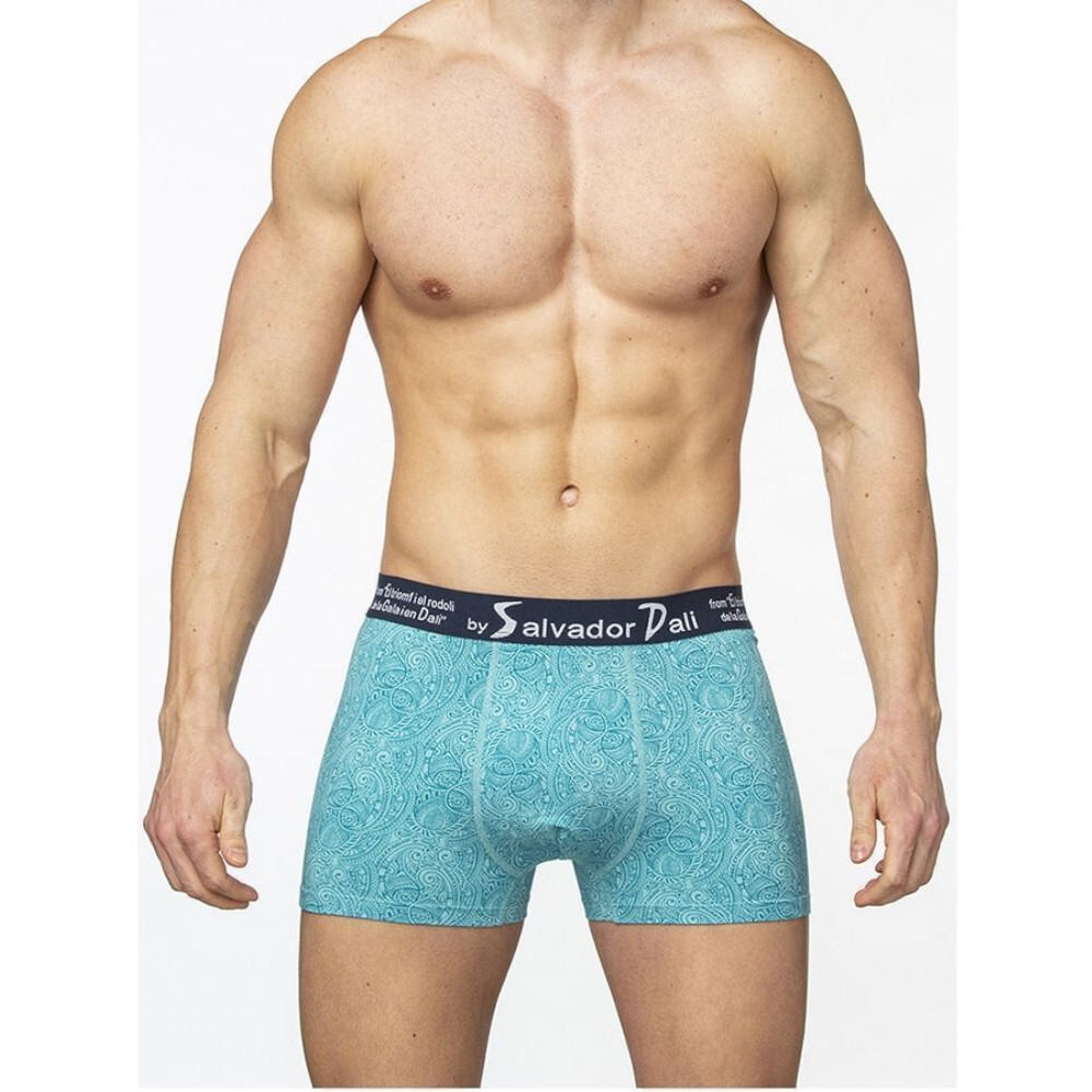 Мужские трусы боксеры бирюзовые Salvador Dali SD2055-2