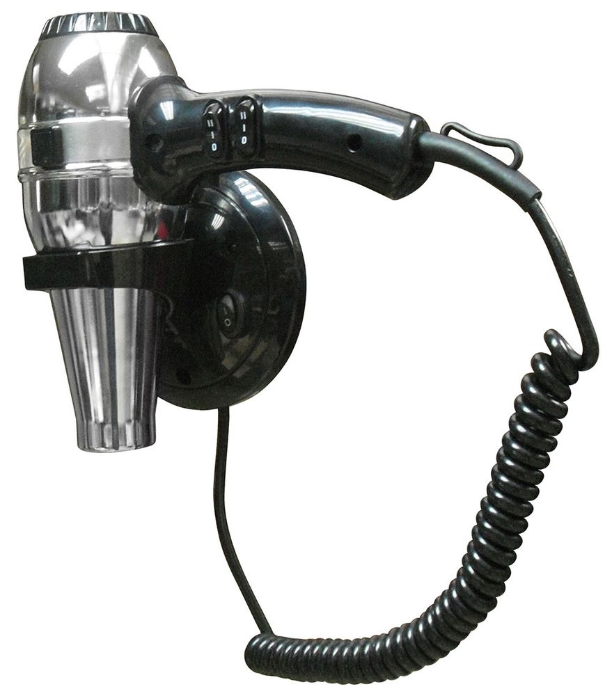 Фен настенный 1800 W нерж. сталь HOTEL LINE 02057.B глянцевый