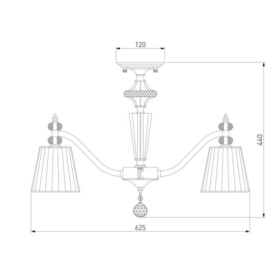 60122/5 / потолочный светильник / хром