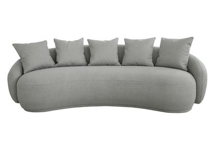 Диван треxместный 250x116x72см Garda Decor Forli светло-серый с декоративными подушками