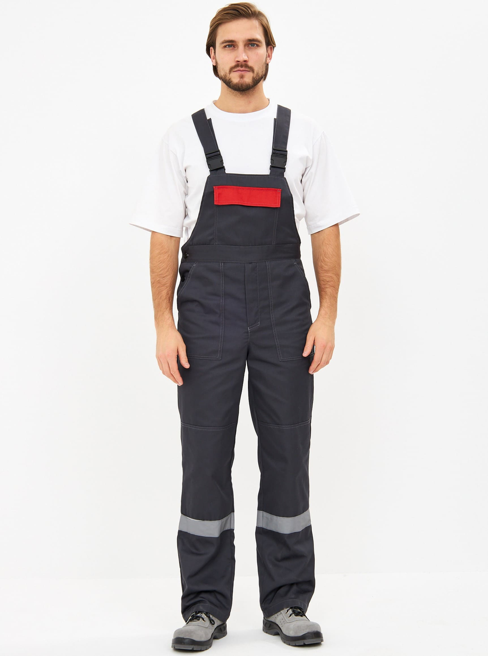 Костюм Лигор-2 Премиум СОП К. (тк.Смесовая,240) п/к, т.серый/красный