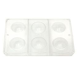 Форма для шоколада "Полусфера", 2 ячейки 100*50 мм, поликарбонат, P.L. Proff Cuisine
