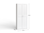 Шкаф Макс 2 двери 100х38х233 (белый)