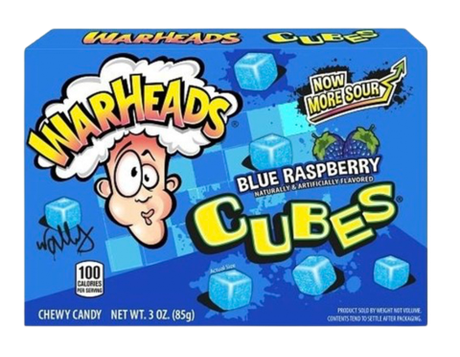 Конфеты Кислые конфеты Warheads Blue Raspberry Cubes