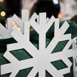 ВИНТЕРФИНТ VINTERFINT Салфетница 17х15 см, белые снежинки,