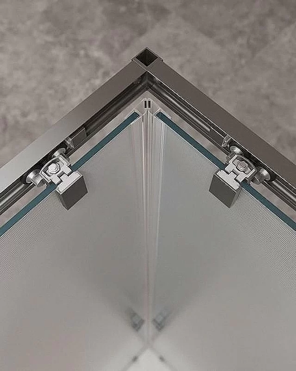 Душевой уголок Cezares Molveno 110x90 AH-21-90+20-P-GM стекло рифленое/профиль матовая оружейная сталь