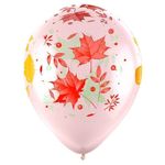 Шар (12"/30 см) Листья Осень, Ассорти Кристальные шары, 5 ст. 25 шт.