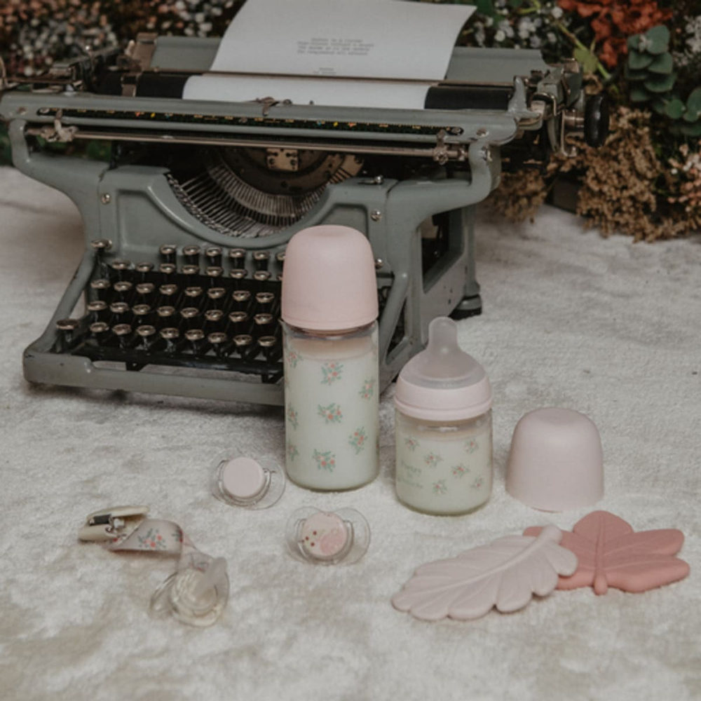 Стеклянная бутылочка для кормления Suavinex Poetry SX PRO 120 мл, медленный поток, 0+ мес