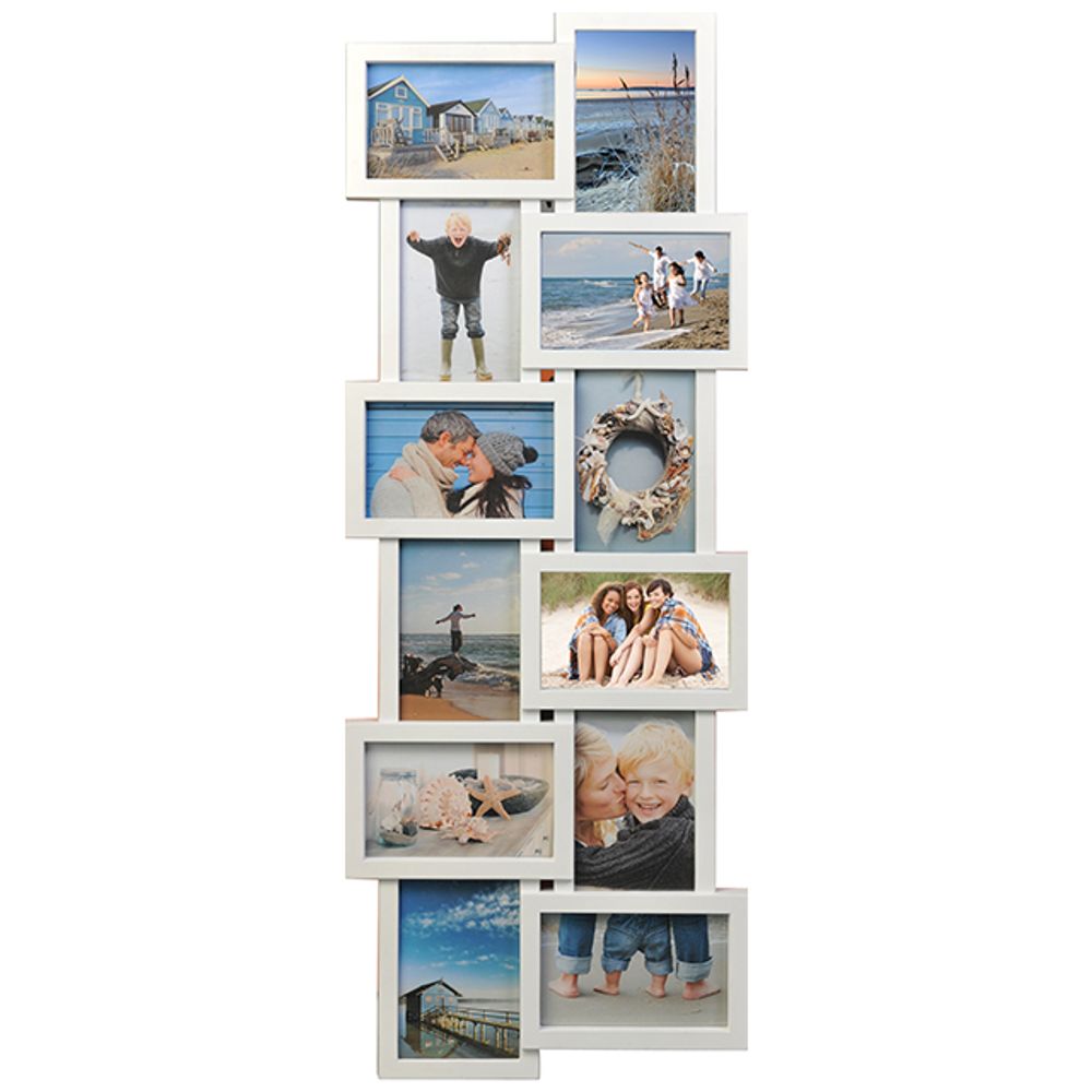 HENZO 81214 на 12 фото (6х15х10,6х10х15) Holiday пластик (белая) ф/рамка