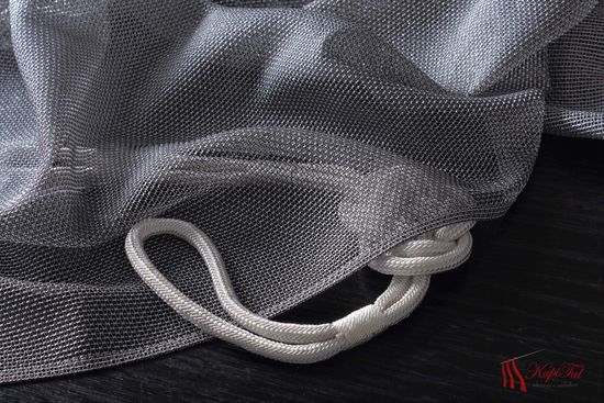 XL-Плотный тюль-сетка Грик (Графит)