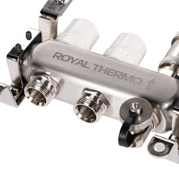 Коллектор Royal Thermo нерж. в сборе с расходомерами 1 ВР-3/4 НР с автомат. воздухоотвод-ми 2 вых. купить в Москве и Московской области по низкой цене с доставкой по России — (6) Коллектор Royal Thermo нерж. в сборе с расходомерами 1 ВР-3/4 НР с автомат. воздухоотвод-ми 2 вых. — (6)