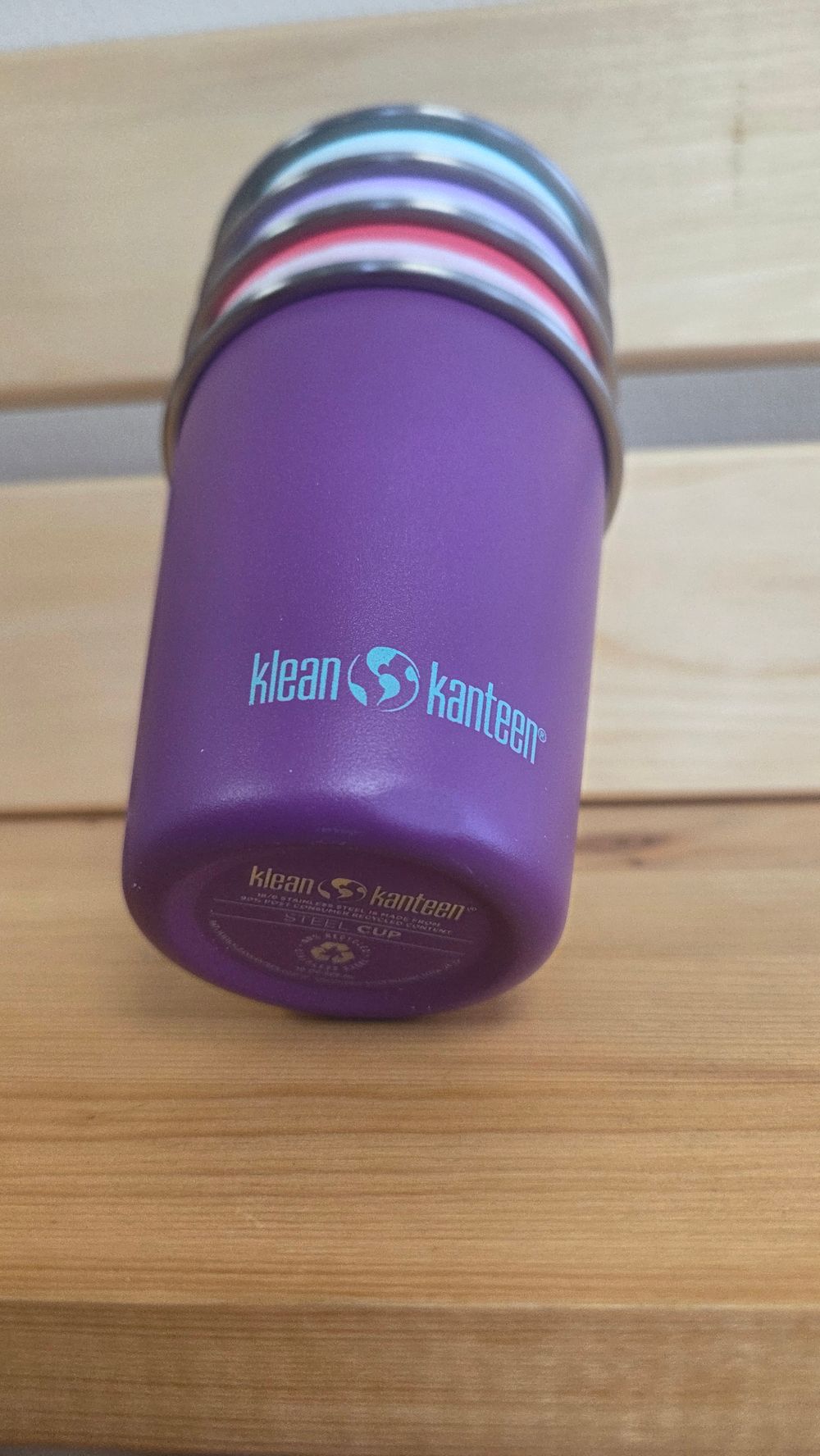 Набор одностенных стаканов Klean Kanteen Kid Cup 10oz (296 мл) Butterflies - 4 шт (вмятина на одном стаканчике)