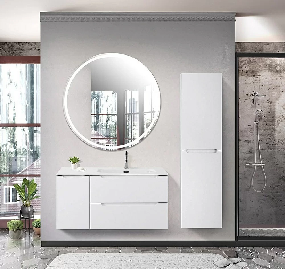 Тумба с раковиной BelBagno ETNA-1200-2C-1A-SO-BL Bianco Lucido