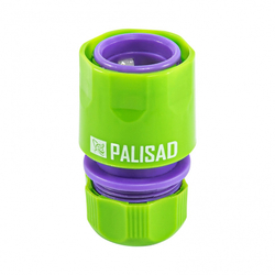 Соединитель пластмассовый, быстросъемный для шланга 1/2, аквастоп Palisad