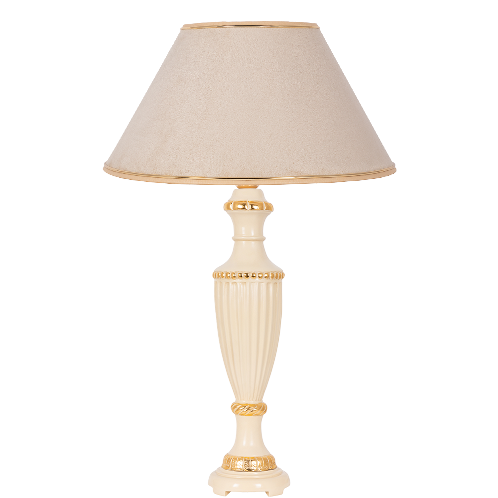 Настольная лампа Ваза Ребристая Айвори