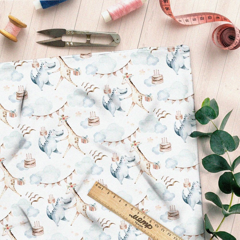 Ткань оксфорд 600 зверьки на дне рождения