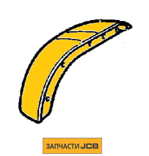 Крыло кабины правое JCB 336/B2083