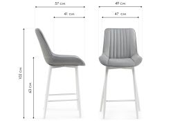 Полубарный стул Седа велюр бежевый / черный