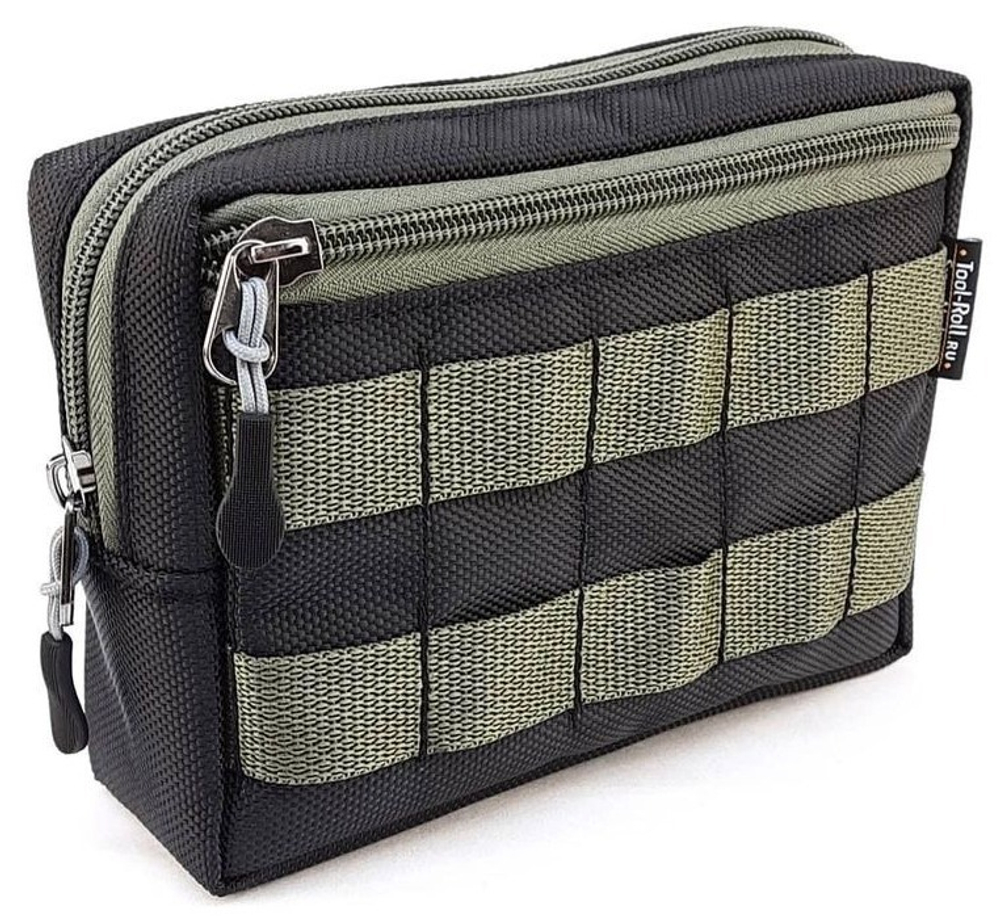 Подсумок утилитарный MOLLE 18х13х6см с дополнительным карманом - 5x3