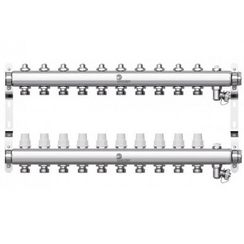 Коллектор Wester нерж. 1-3/4 в сборе на 10 выходов с 2 заглушками, W903.10