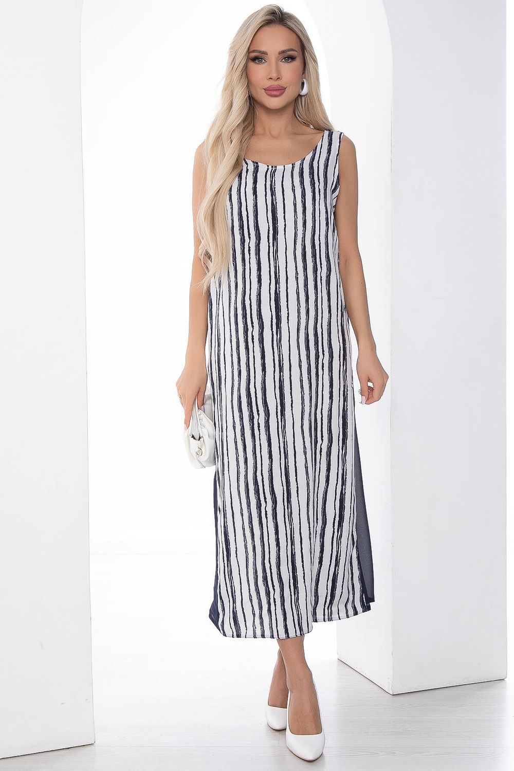 Сарафан Новый сезон бело-синий П10095 LT Collection (Акция)