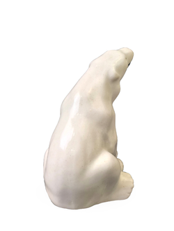 Фарфоровая статуэтка (миниатюра) "Белый медведь" ЛФЗ