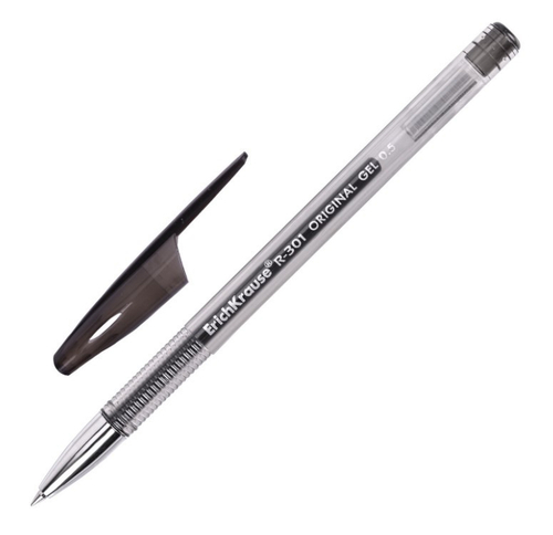 Ручка гелевая ЭРИХ КРАУЗЕ Джи-слим стик галактика 0.5 мм черный (63694)