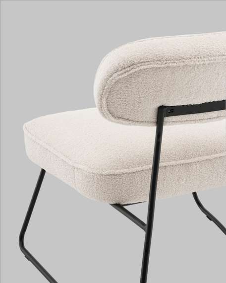 Лаунж-кресло Take, бежевое букле