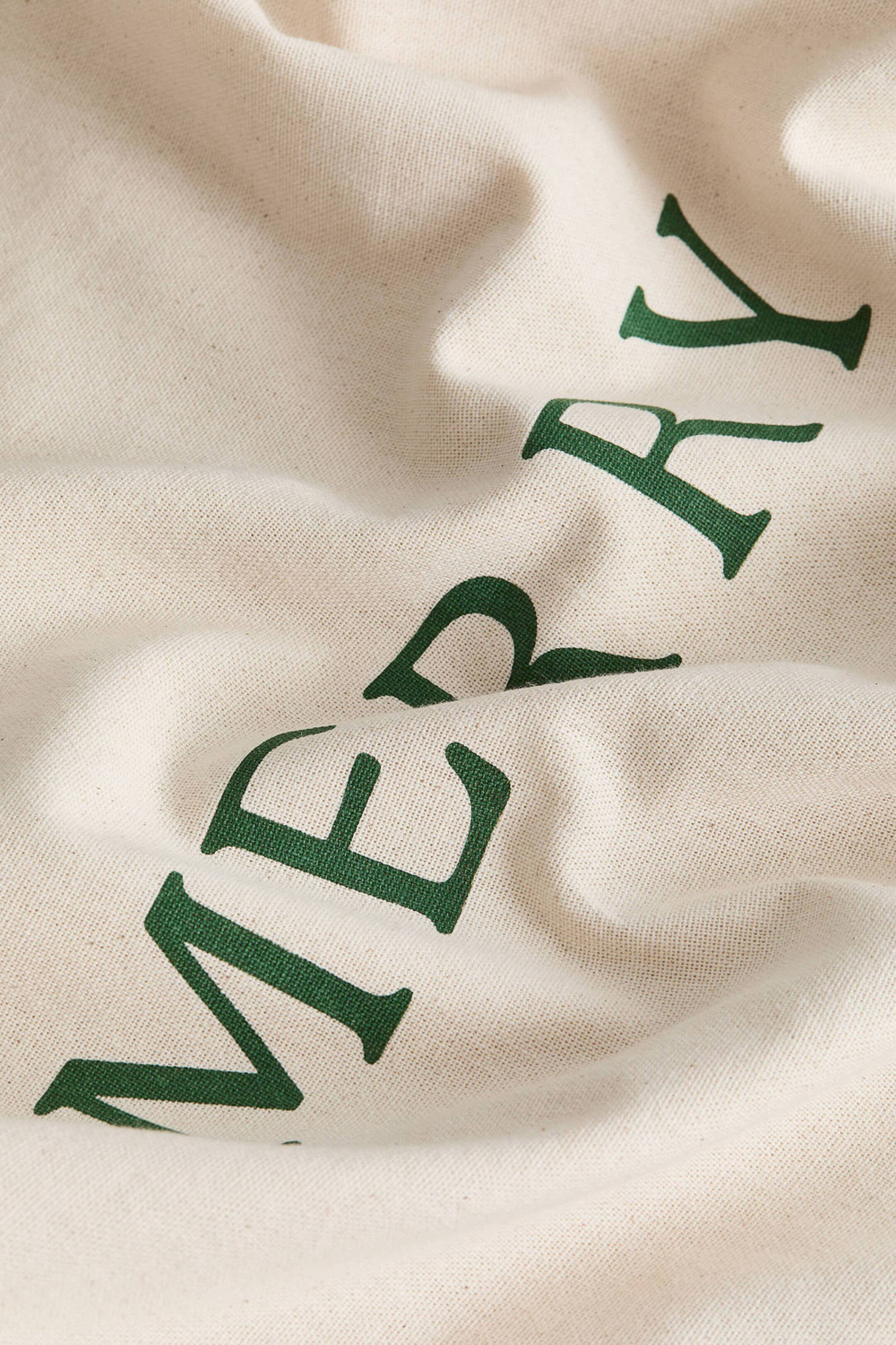 H&M HOME РОЖДЕСТВЕНСКИЙ ЧЕХОЛ НА ПОДУШКУ С ПРИНТОМ, ЗЕЛЕНЫЙ/ЭКРЮ