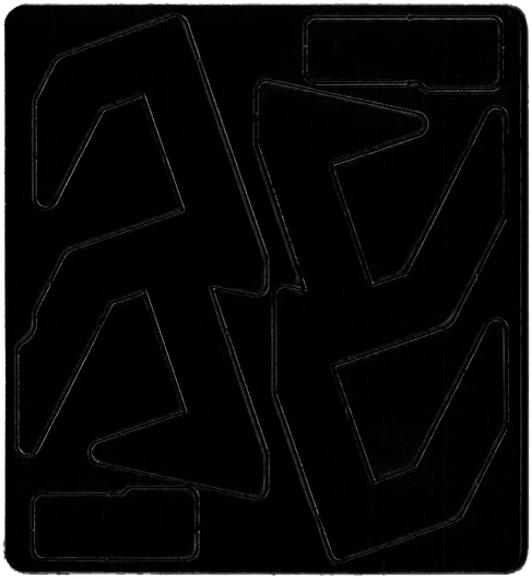 Набор логотипных вставок для подсумка Alpha-X , черный