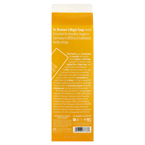 Dr. Bronner's, Pure-Castile Magic Soap, 18 в 1, сменная упаковка, с цитрусовым ароматом, 946 мл (32 жидк. унции)