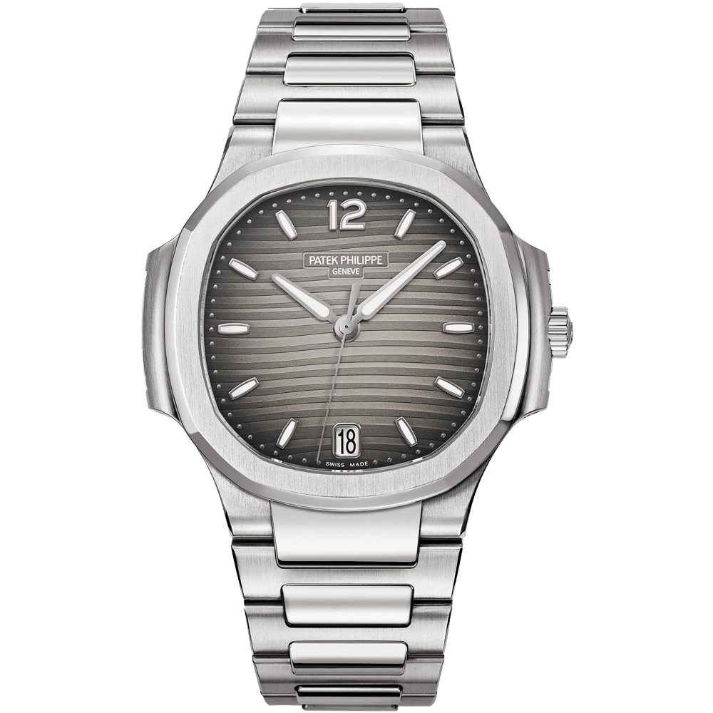 Patek Philippe Ladies&#39; automatic Nautilus Gray Dial Stainless Steel (7118/1A-011)