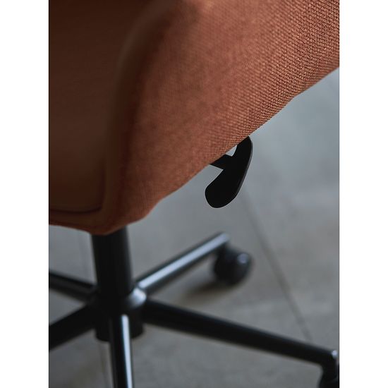 Стул на колесиках allar, экокожа, рогожка, коричневый