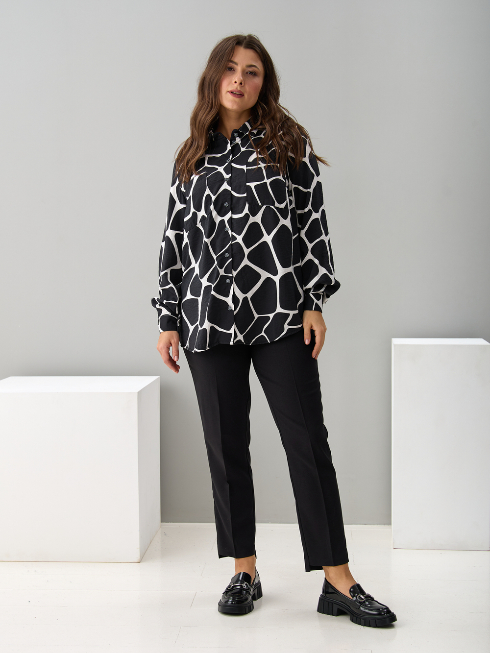 Рубашка Ртс-058/черныекамешки