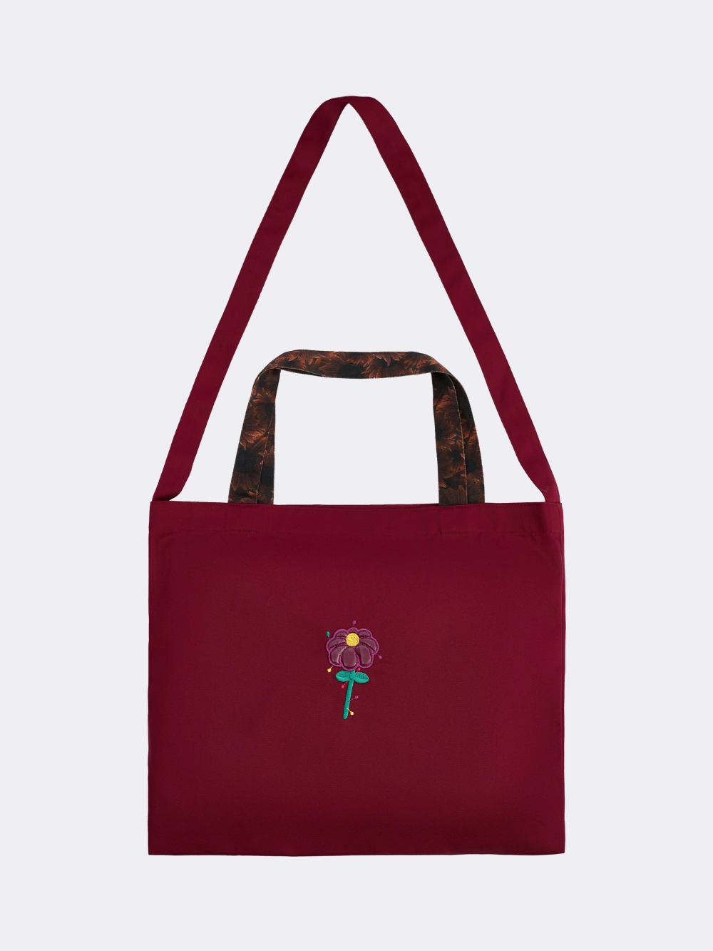 Шоппер бордовый Ola Ola x Sample с вышивкой OLA OLA