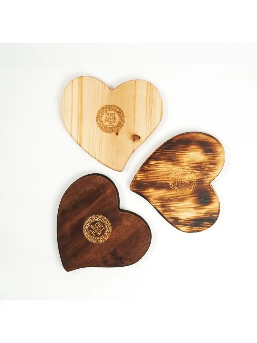 Менажницы "Сердце" из кедра для подачи