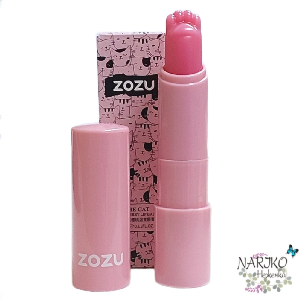 Увлажняющий бальзам для губ ZOZU The CAT Red Cherry с ароматом красной вишни, 3,2 гр.