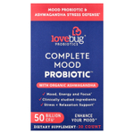 LoveBug Probiotics, Complete Mood Probiotic™ с органической ашвагандой, 30 капсул