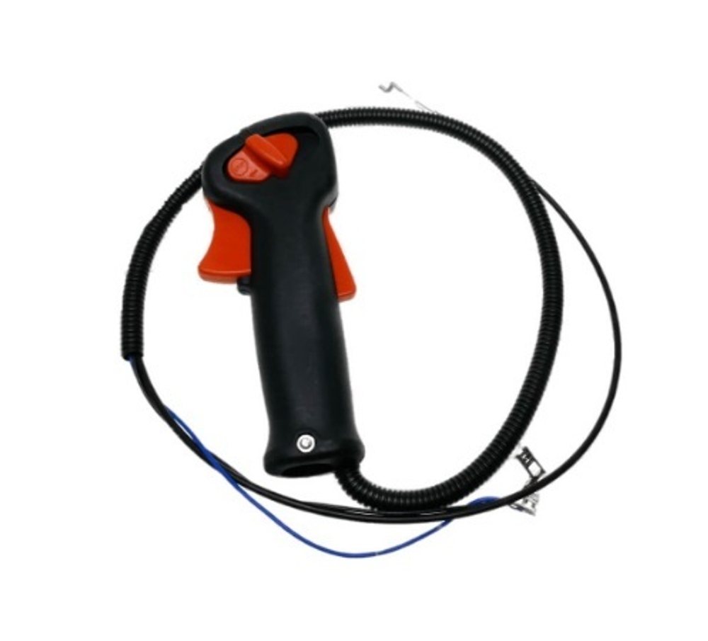 Ручка газа б/к Stihl FS-55 (управление, трос под крюк с 2014, без трубок, а: 41407901307) [Champion]