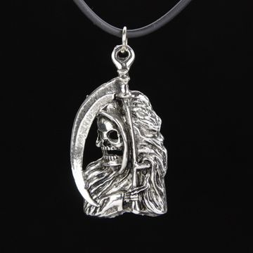 Кулон Смерть с косой профиль