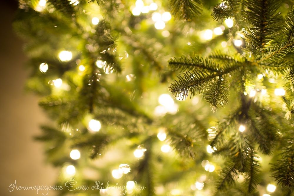 Елка с гирляндой «Барокко» (Литая+пвх) 120 см / 1,2 м