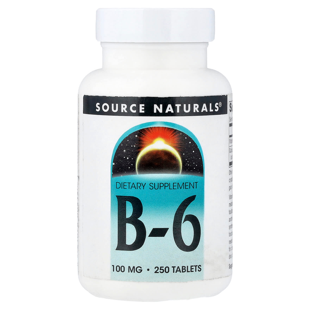 Source Naturals, B-6, 250 таблеток