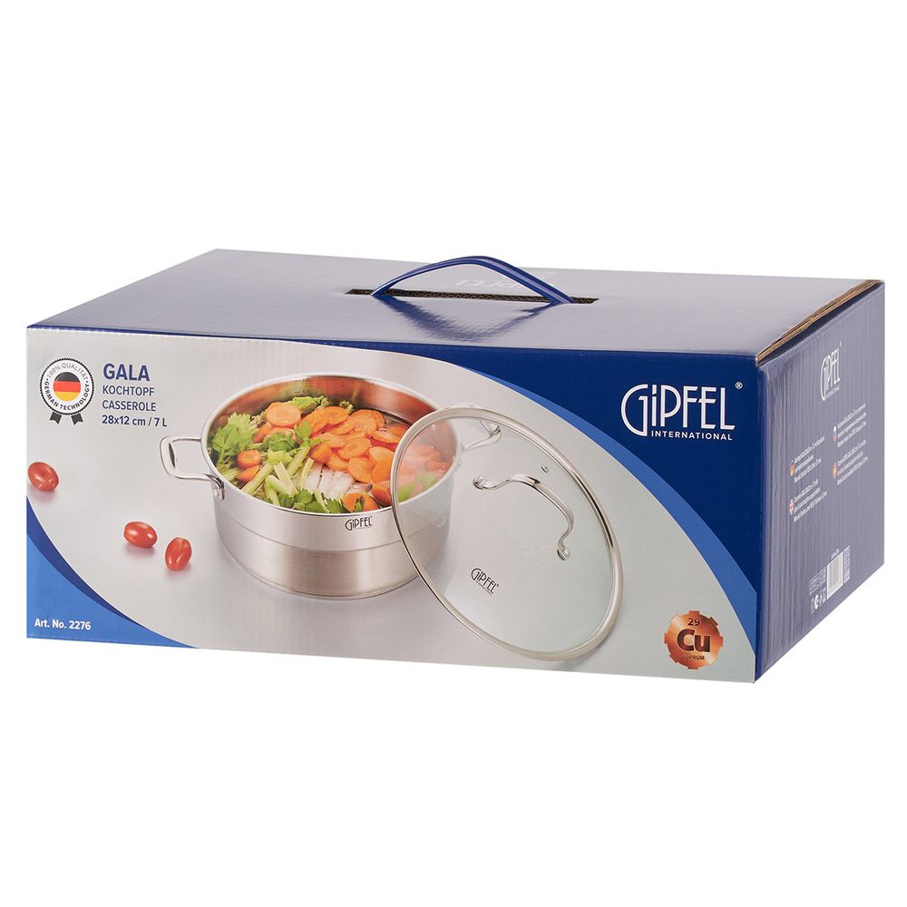 Кастрюля из нержавеющей стали Gipfel Gala 2276 28 см/7 л
