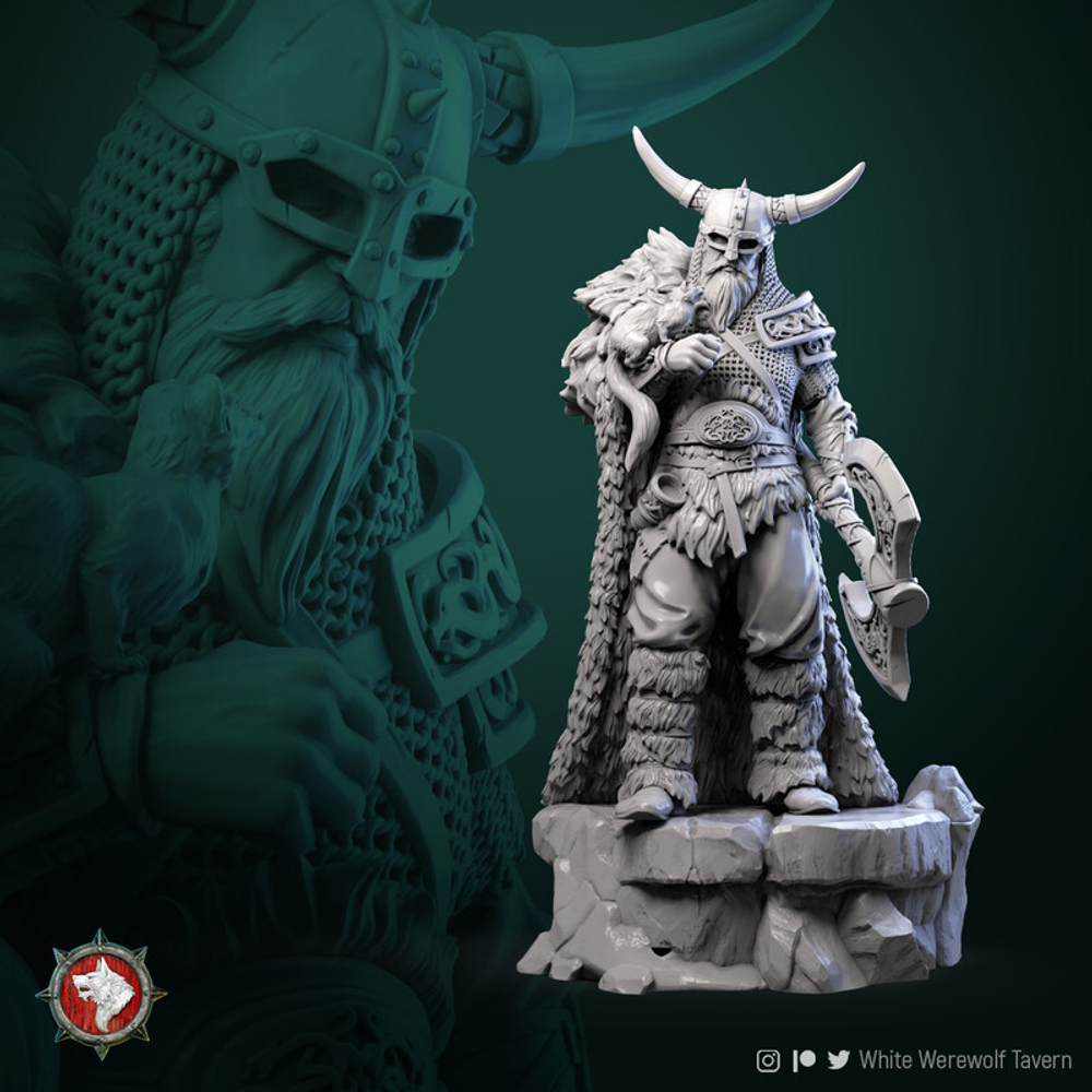 Человек Воин Паладин Варвар Файтер Рыцарь миниатюра для dnd, днд, pathfinder, фентези, Настольная игра, НРИ, Варгейм, РПГ