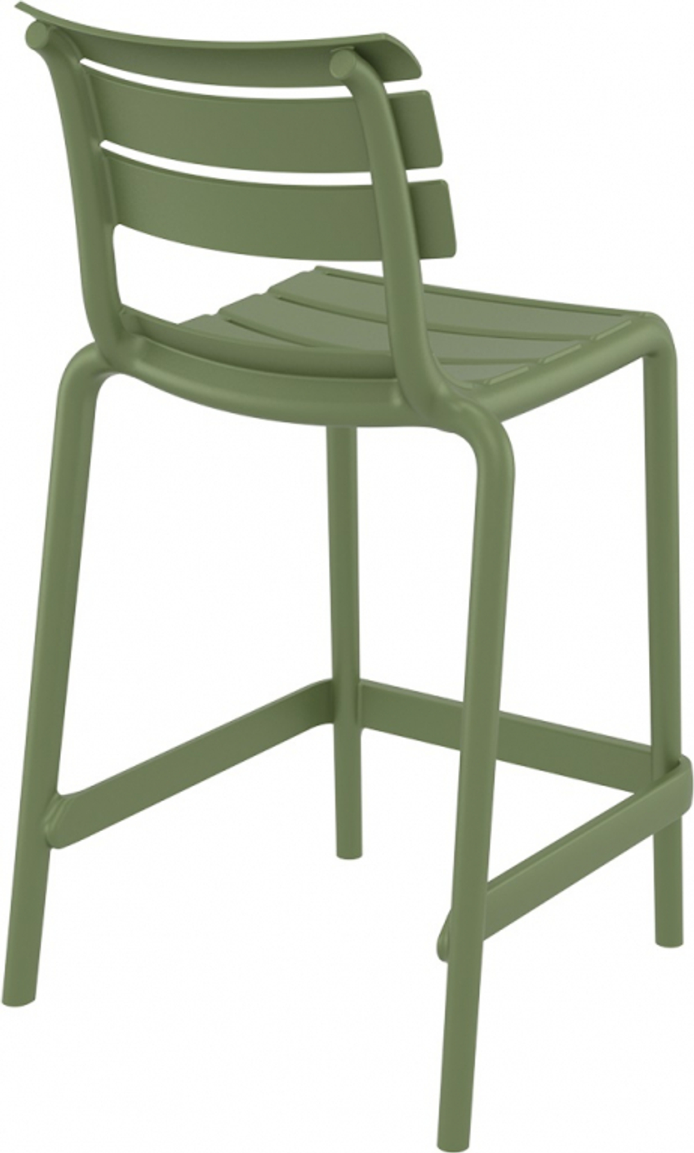 Стул пластиковый полубарный Siesta Contract Helen Bar 65, оливковый