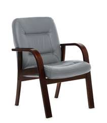 Кресло для посетителей Senator D серая кожа