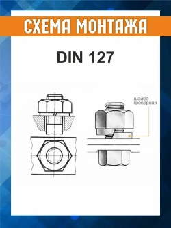 Шайба Гровер М12 DIN 127, 20 шт пружинная оцинкованная шайба для крепежа