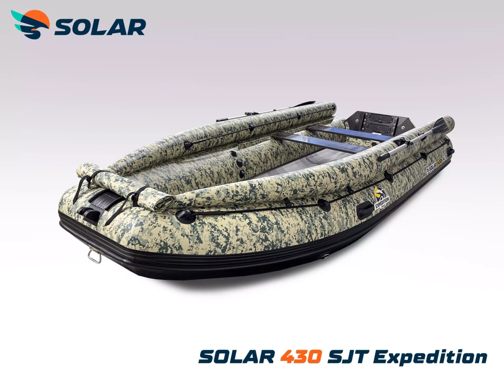 Лодка надувная моторная solar-430 super jet tunnel (expedition)