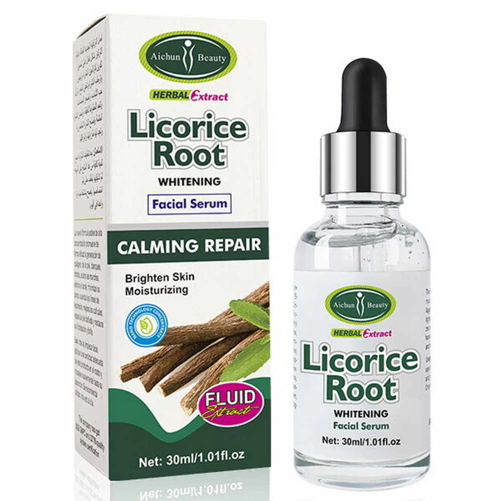 Противовоспалительная сыворотка для лица с экстрактом корня солодки Aichun Beauty Licorice Root Whitening Facial Serum, 30мл